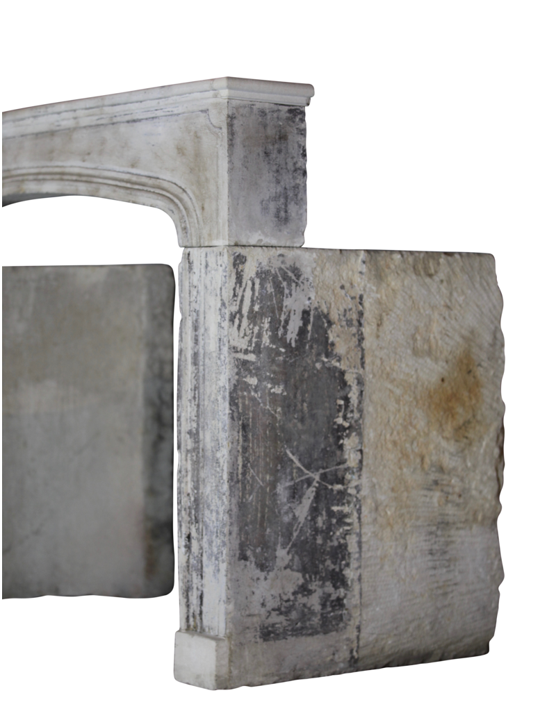 French Country Limestone Fireplace Surround