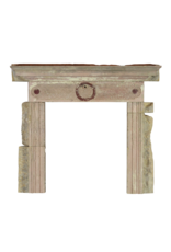 Maison Leon Van den Bogaert Rustikal Reclaimed Kalkstein Kaminmaske