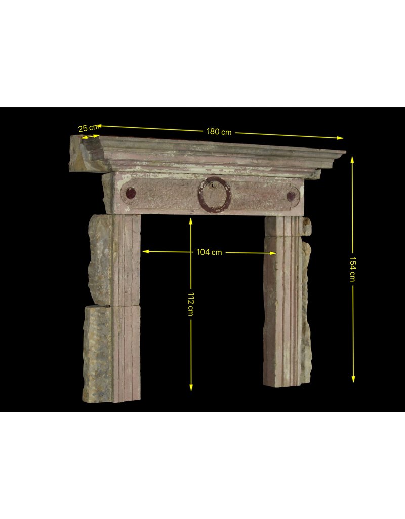 Rustikal Reclaimed Kalkstein Kaminmaske