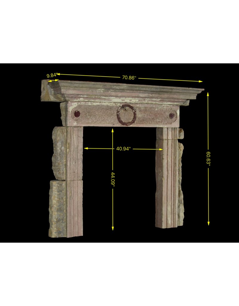 Rústica De Piedra Caliza Recuperada Chimenea