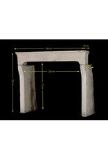 French Rustic Limestone Fireplace Surround