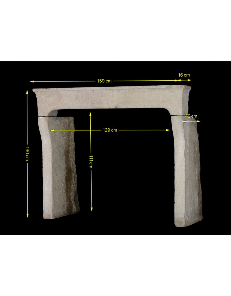 French Rustic Limestone Fireplace Surround