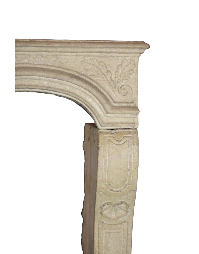 18Th Century Fine French Fireplace Surround In Limestone