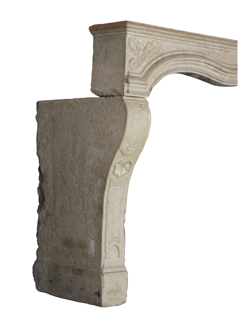 18Th Century Fine French Fireplace Surround In Limestone