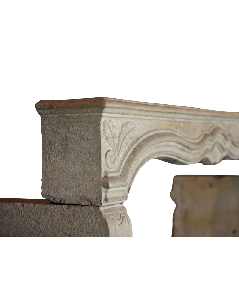 18Th Century Fine French Fireplace Surround In Limestone