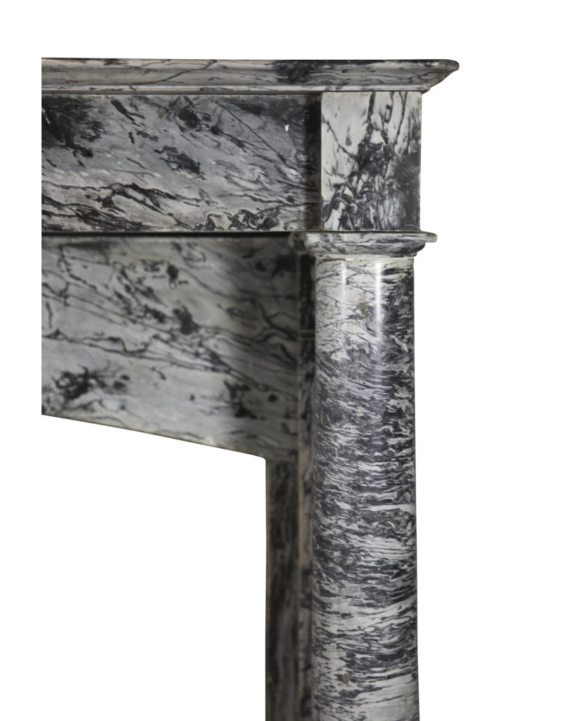 19Th Century Grey Marble Fireplace Surround