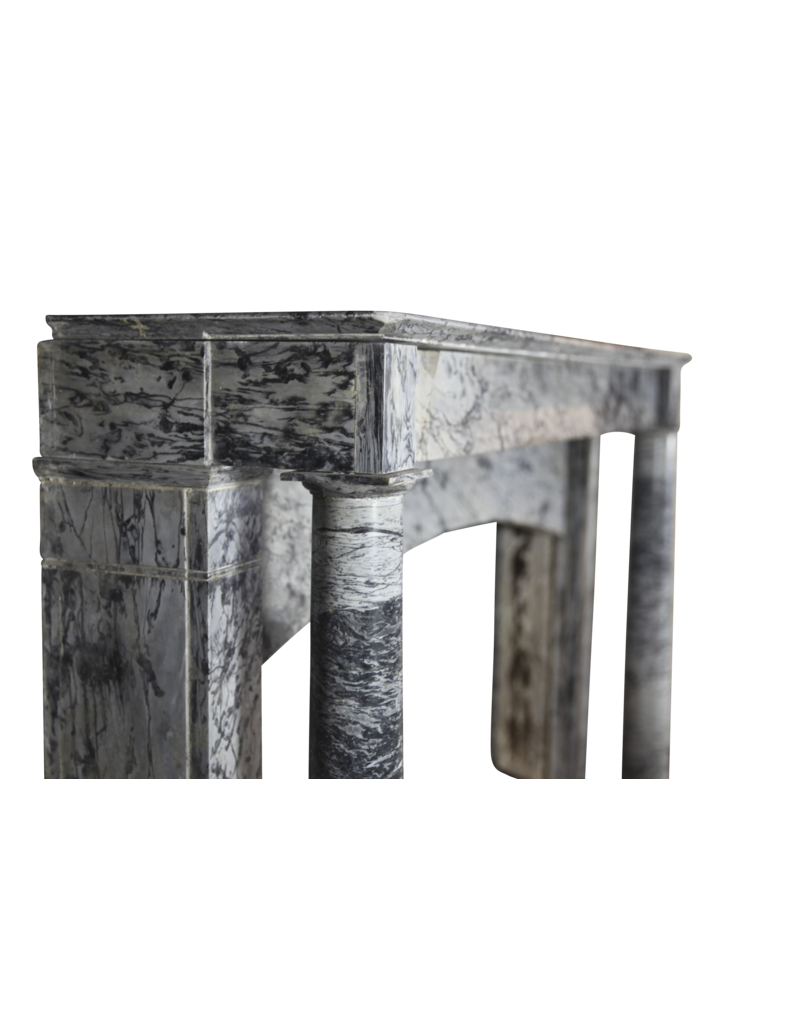 19Th Century Grey Marble Fireplace Surround