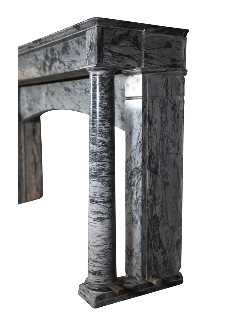 19Th Century Grey Marble Fireplace Surround