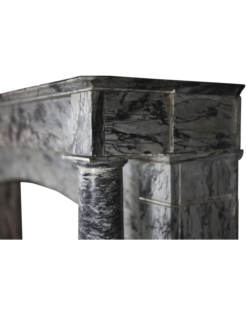 19Th Century Grey Marble Fireplace Surround