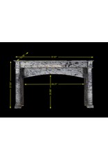 19Th Century Grey Marble Fireplace Surround