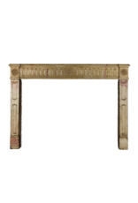 French Bicolor Vintage Fireplace Mantle