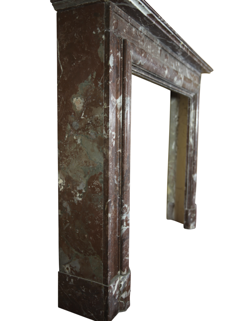 Maison Leon Van den Bogaert Belgian Vintage Brown Marble Fireplace Surround