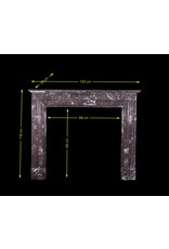 Belgian Vintage Brown Marble Fireplace Surround