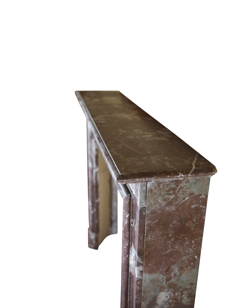 Maison Leon Van den Bogaert Belgian Vintage Brown Marble Fireplace Surround