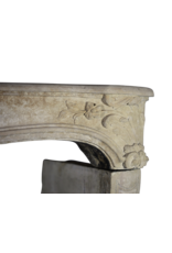 Chique French Antique Limestone Fireplace Surround