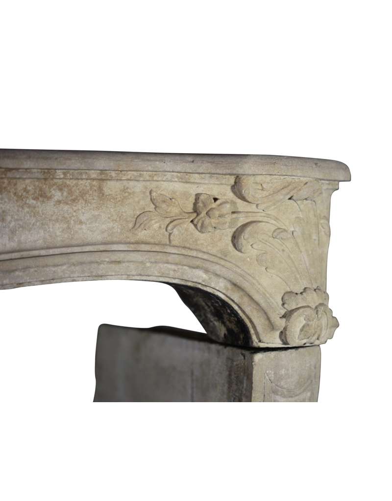 Chique French Antique Limestone Fireplace Surround