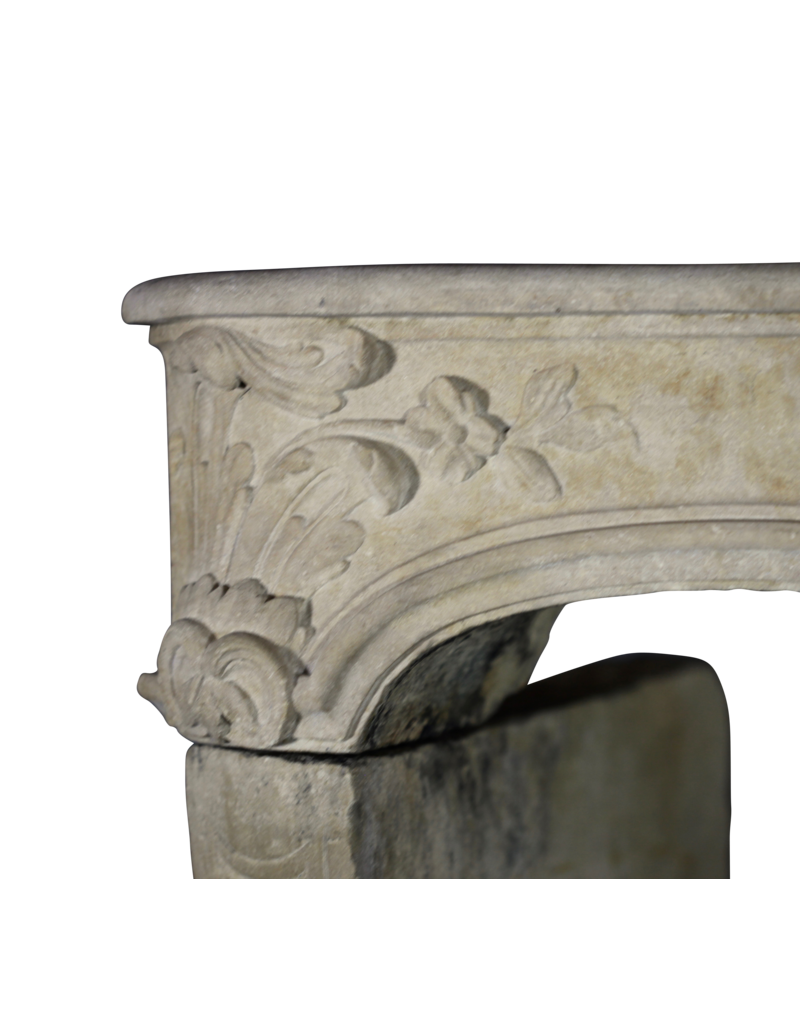 Maison Leon Van den Bogaert Chique French Antique Limestone Fireplace Surround