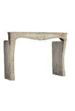 Chique French Antique Limestone Fireplace Surround