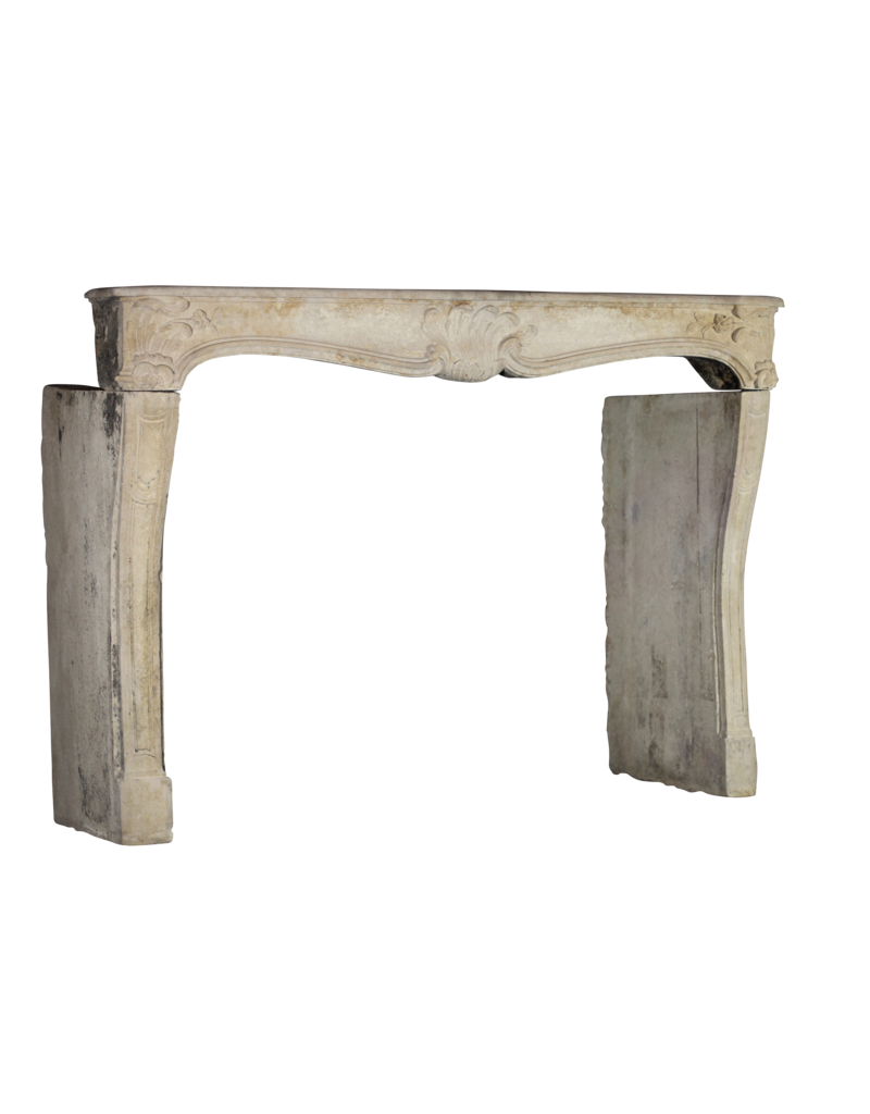 Chique French Antique Limestone Fireplace Surround