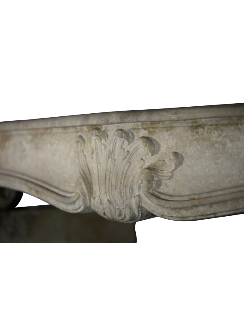 Chique French Antique Limestone Fireplace Surround