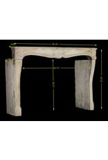 Chique French Antique Limestone Fireplace Surround