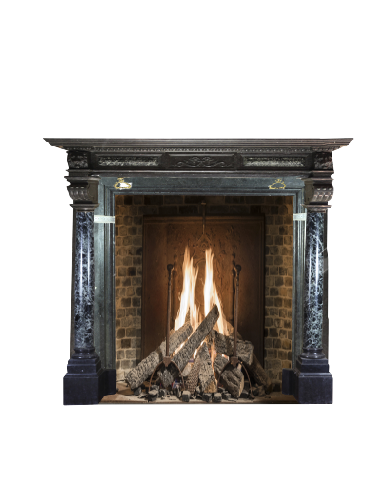 Grand Belgian Antique Fireplace Surround