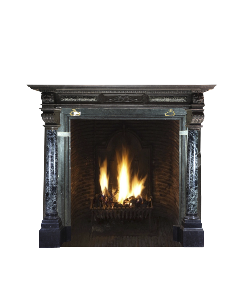 Grand Belgian Antique Fireplace Surround