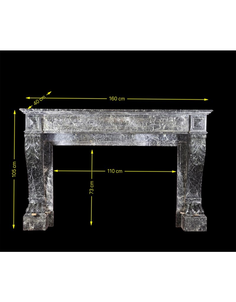 Maison Leon Van den Bogaert French Chic Marble Fireplace Surround