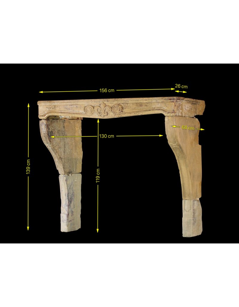 French Country Limestone Fireplace Surround