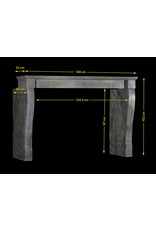 Dark French Stone Fireplace Mantlepiece