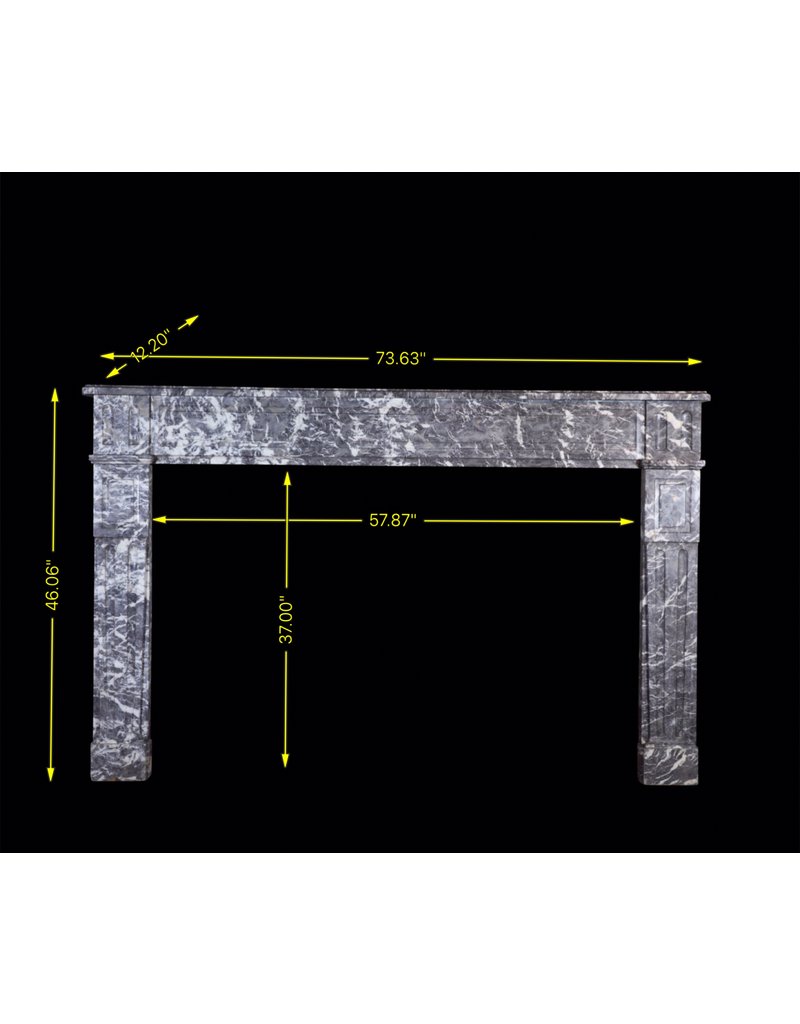 Cheminée Classique En Marbre Gris Belge