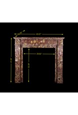 19Th Century French Vintage Fireplace In Brêche Marble