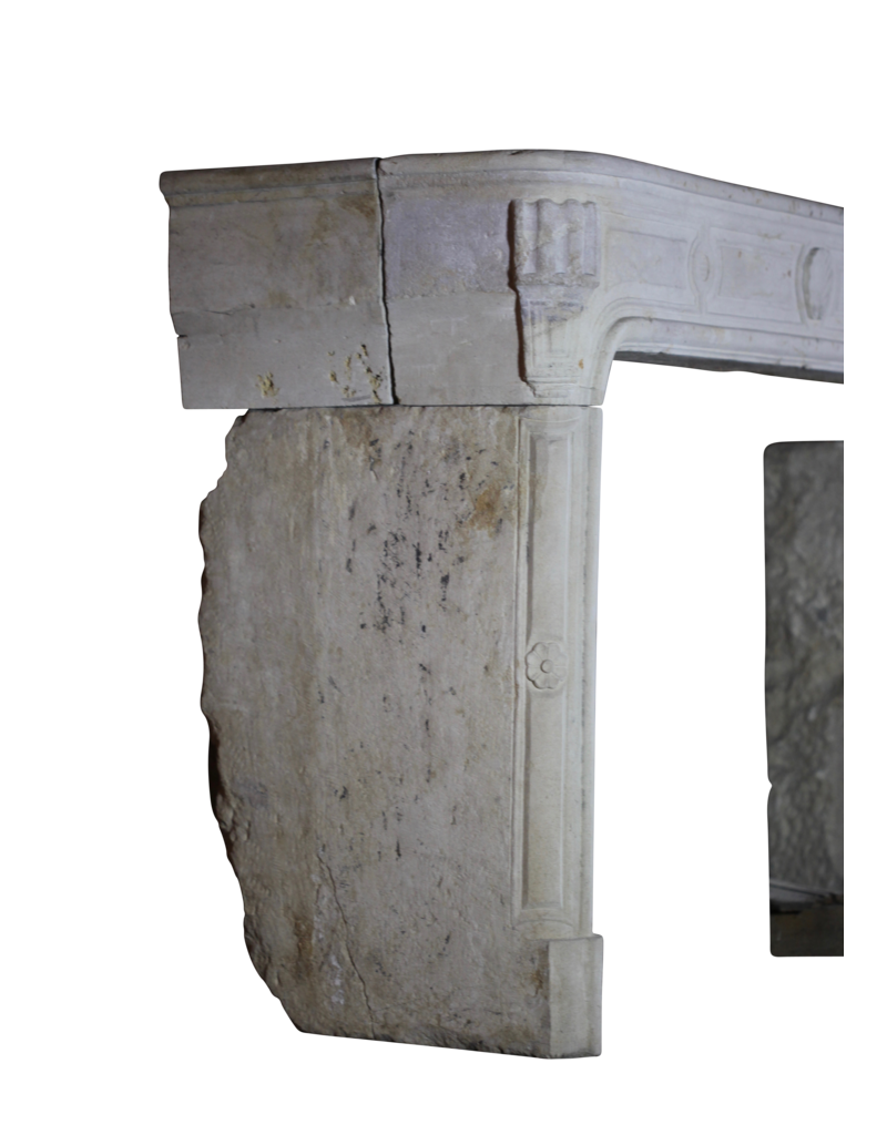 Classic French Limestone Fireplace Surround