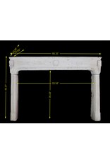 Klassisches Französisch Kalkstein Kaminmaske