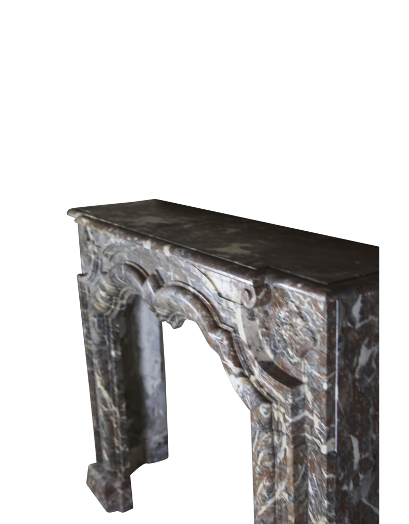 Maison Leon Van den Bogaert Niederländische Art-déco-Kaminumrandung mit Blumenmotiv