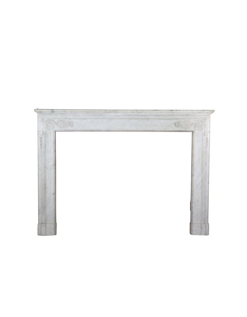 18Th Century Fine French Fireplace In Carrara Marble