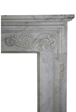 18Th Century Fine French Fireplace In Carrara Marble