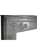 18Th Century Fine French Fireplace In Carrara Marble