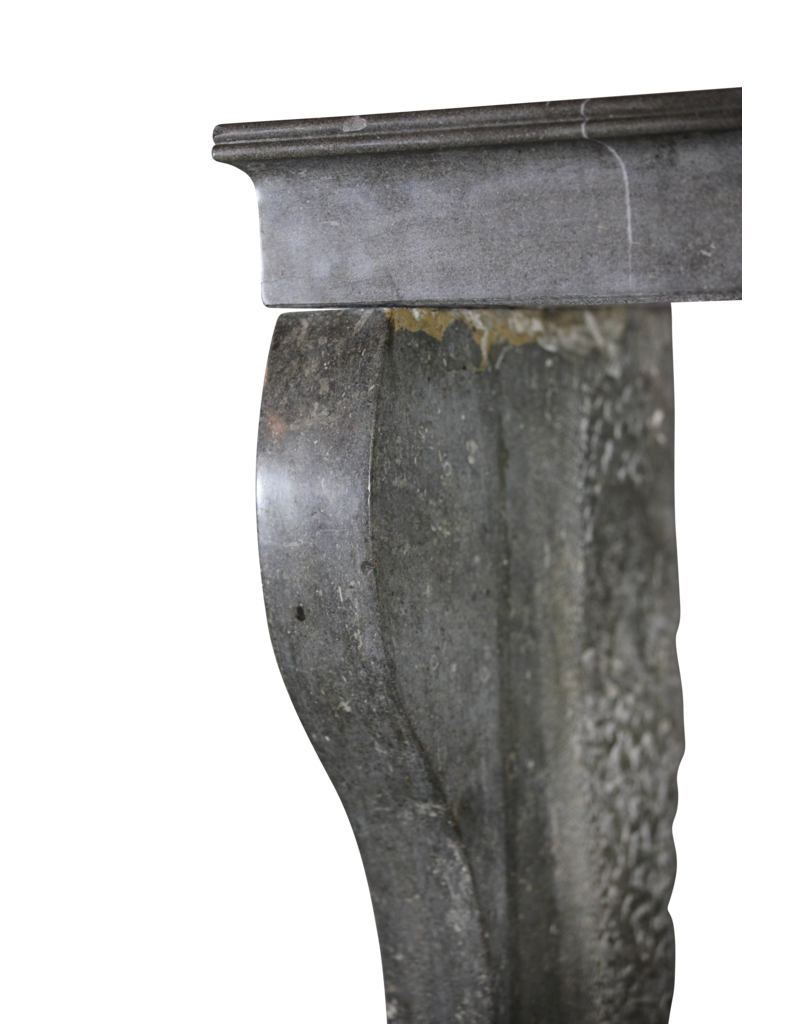 Maison Leon Van den Bogaert French Chic Dark Stone Fireplace Surround