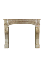 French Bicolor Hard Stone Fireplace Surround