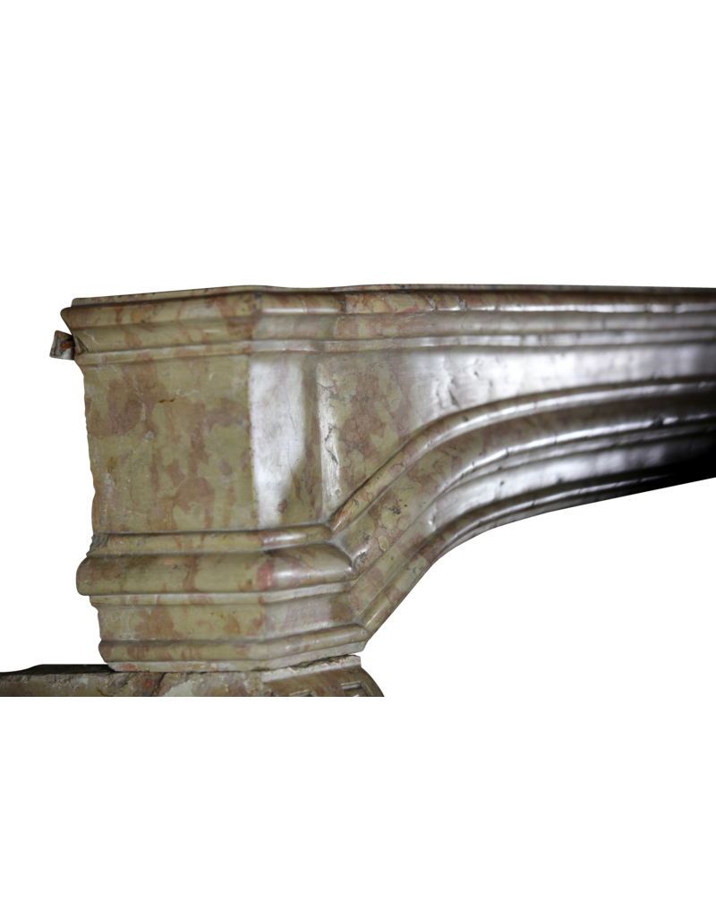 Maison Leon Van den Bogaert Cheminée Antique En Pierre Dure Bicolore, France