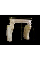 French Bicolor Hard Stone Fireplace Surround