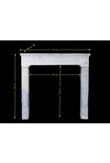 French Rustic Vintage Bicolor Hard Limestone Fireplace Surround