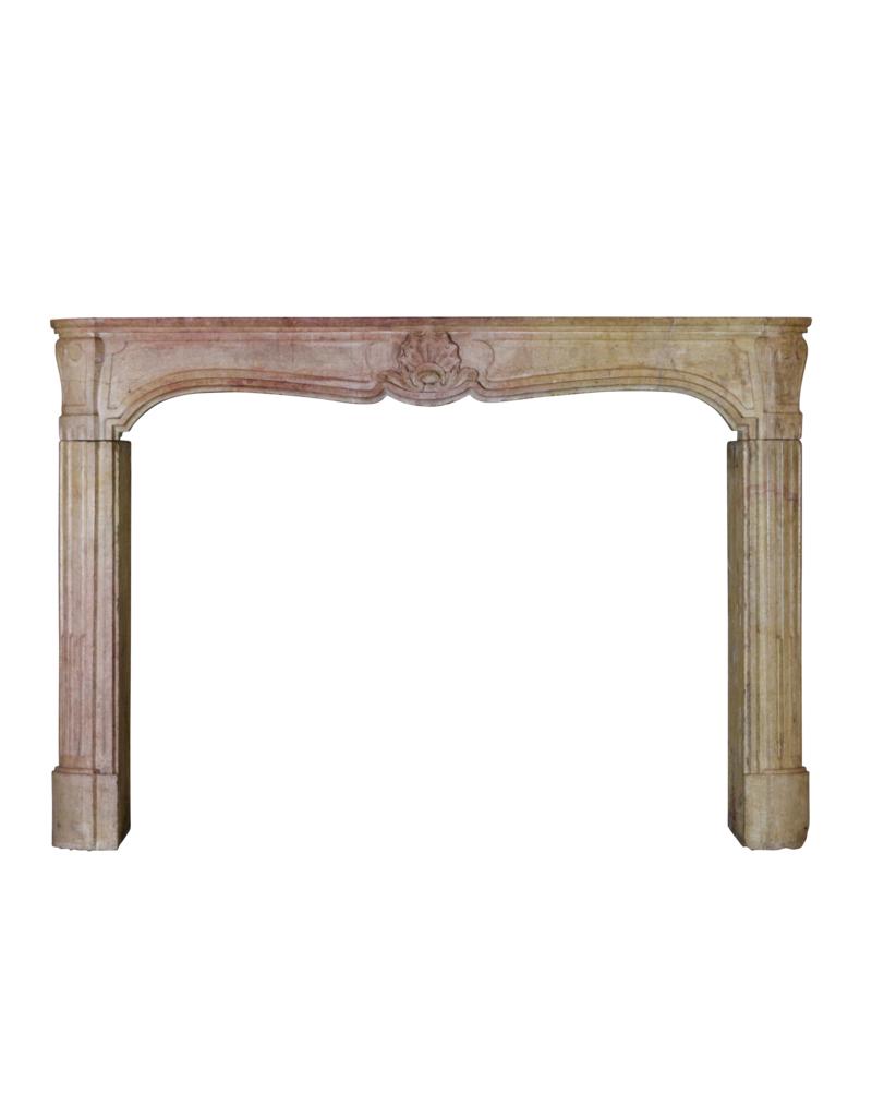 French Bicolor Hard Stone Fireplace Surround