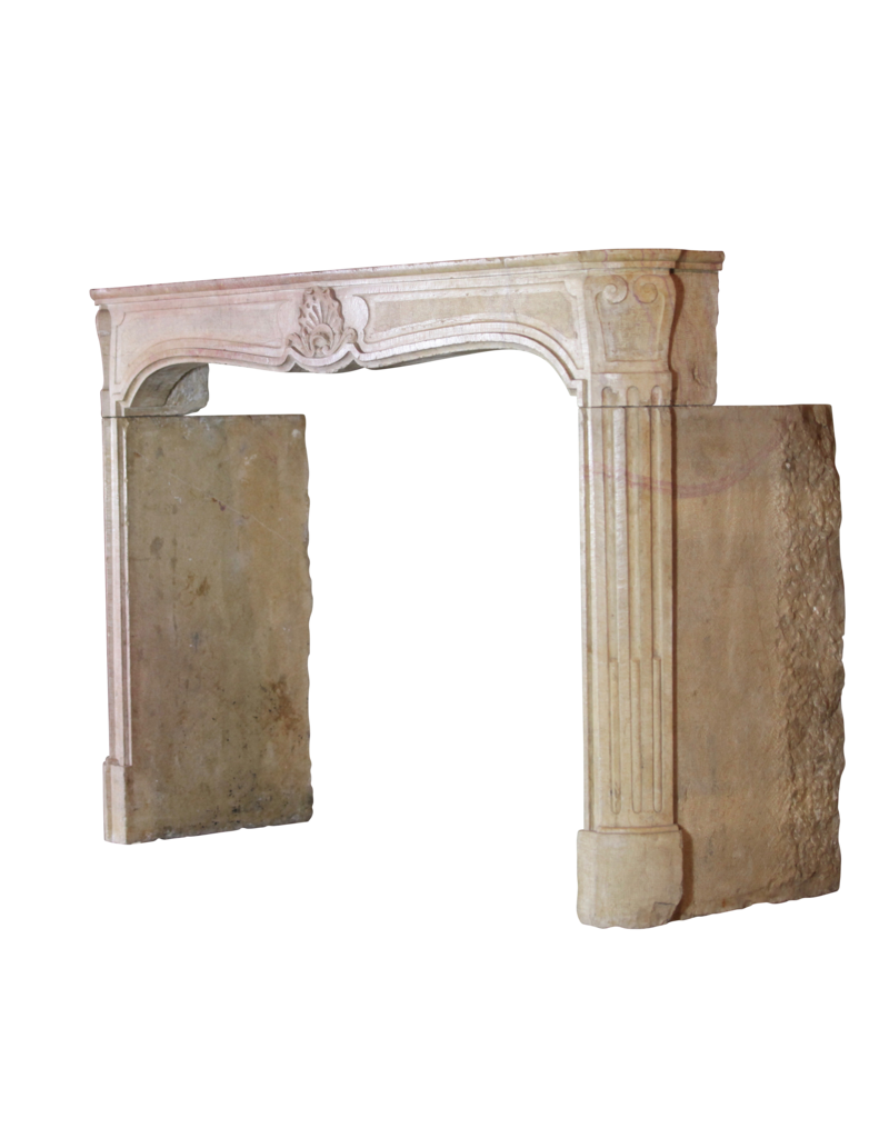 French Bicolor Hard Stone Fireplace Surround