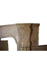 French Bicolor Hard Stone Fireplace Surround