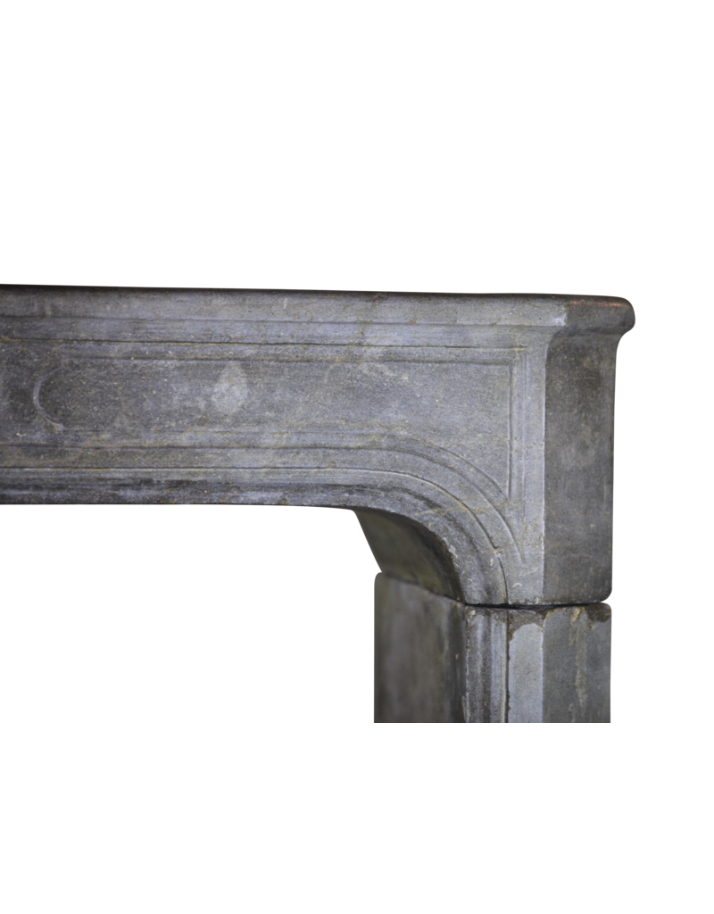 Timeless French Antique Fireplace Surround In Bicolor Bleu Stone