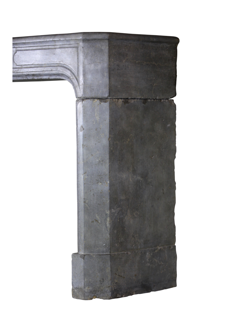 Timeless French Antique Fireplace Surround In Bicolor Bleu Stone