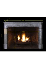 Timeless French Antique Fireplace Surround In Bicolor Bleu Stone