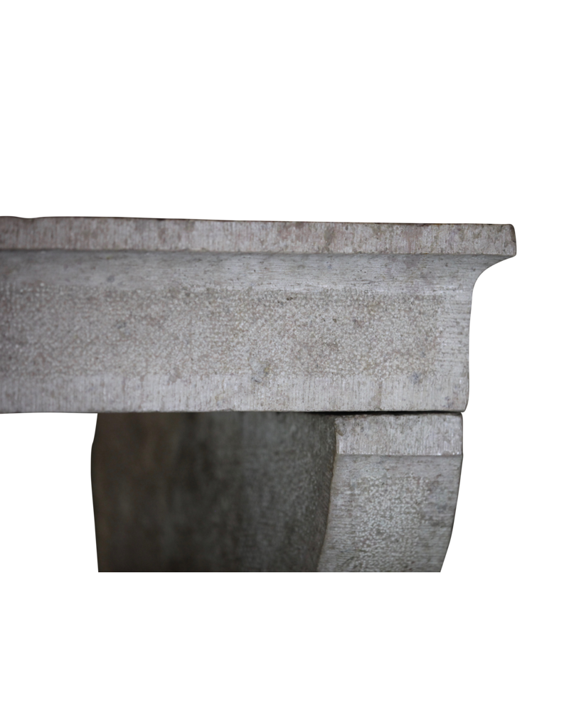 French Country Limestone Antique Fireplace Mantle